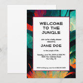 Baby shower- of Newborn-Baby — Oerwoud afdrukken Kaart (Voorkant / Achterkant)