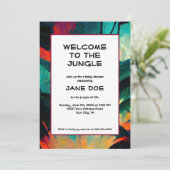 Baby Shower of Nieuwgeboren Feestje - Jungle Print Kaart (Staand voorkant)