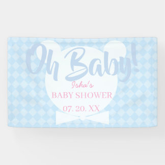 Baby Shower Oh Baby Lichtblauwe Muur Decoratie Ban Spandoek