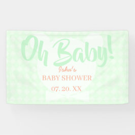 Baby Shower Oh Baby Lichtgroene Muur Decoratie Ban Spandoek