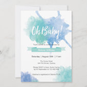 Baby shower Oh baby splash uitnodiging (Voorkant)