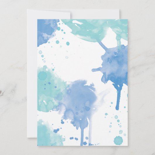 Baby shower Oh baby splash uitnodiging (Achterkant)