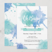 Baby shower Oh baby splash uitnodiging (Voorkant / Achterkant)