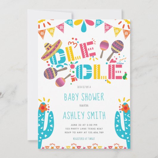 Baby shower Ole Ole Fiesta Kaart (Voorkant)