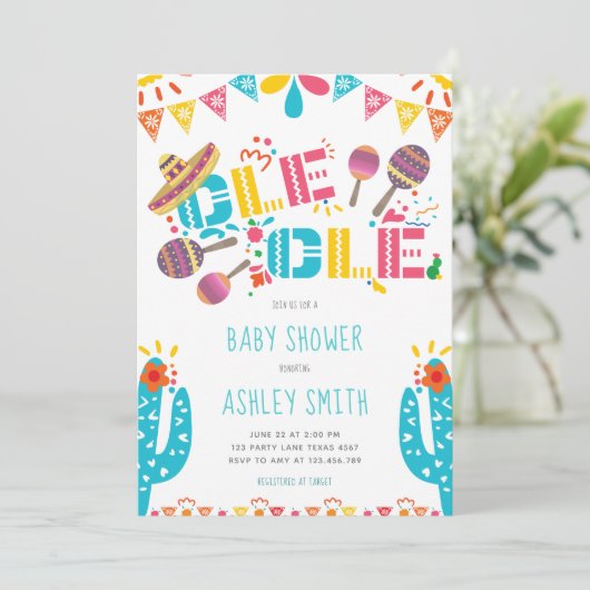 Baby shower Ole Ole Fiesta Kaart (Staand voorkant)