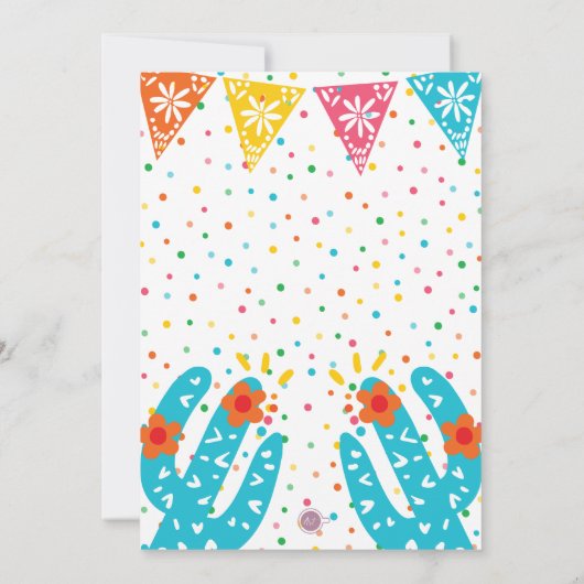 Baby shower Ole Ole Fiesta Kaart (Achterkant)