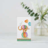 Baby shower olifant art boek cadeaubonnen visitekaartje (Staand voorkant)