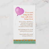 Baby shower olifant art boek cadeaubonnen visitekaartje (Achterkant)