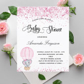 Baby shower olifant blauw roze wit