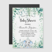 Baby shower olifant eucalyptus magnet (Voorkant / Achterkant)