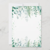 Baby shower olifant eucalyptusmeisje kaart (Achterkant)