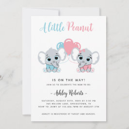 Baby shower olifant genderneutraal kaart