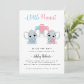 Baby shower olifant genderneutraal kaart (Staand voorkant)
