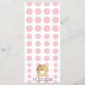 Baby shower olifant goud roze menu (Achterkant)