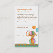 Baby shower olifant kunstboekenkaart visitekaartje (Achterkant)