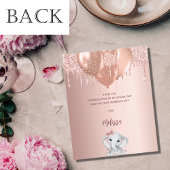 Baby shower olifant meisje budget dank u kaart