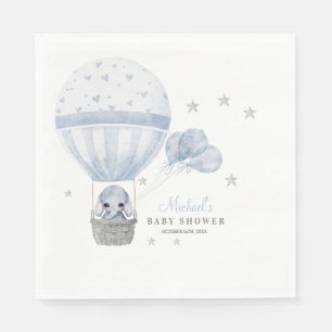 Baby shower olifant met luchtballon servet