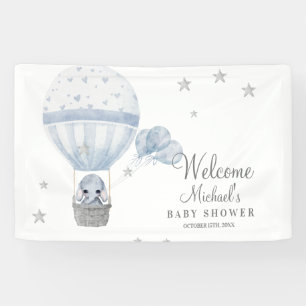 Baby shower olifant met luchtballon spandoek