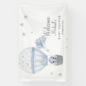 Baby shower olifant met luchtballon spandoek (Verticaal)