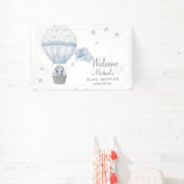 Baby shower olifant met luchtballon spandoek (Insitu)