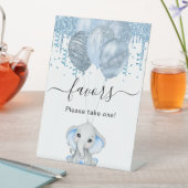 Baby shower olifant reclamebord met voetstuk (Insitu)