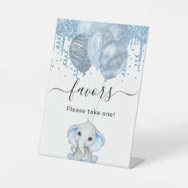 Baby shower olifant reclamebord met voetstuk