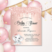 Baby shower olifant roos flyer