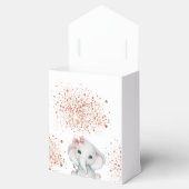 Baby shower olifant roos goudroze glitter bedankdoosjes (Geopend)
