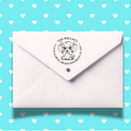 Baby shower Olifant thema Zelfinktende Stempel