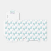 Baby shower olifanten aqua wit geschenk gunst doos bedankdoosjes (Uitgevouwen)