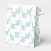 Baby shower olifanten aqua wit geschenk gunst doos bedankdoosjes (Achterkant)