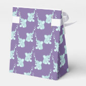 Baby shower olifanten paarse witte geschenk gunst  bedankdoosjes (Achterkant)