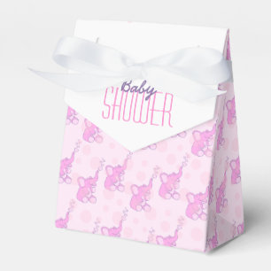 Baby shower olifanten roze witte cadeaudoos bedankdoosjes