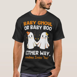 Baby shower oma Halloween Gender onthulling Booy O T-shirt