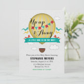 Baby shower omhoog en weg kaart (Staand voorkant)