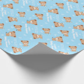 Baby shower-omlooppapier met rol voor tulpen cadeaupapier (Hoek)