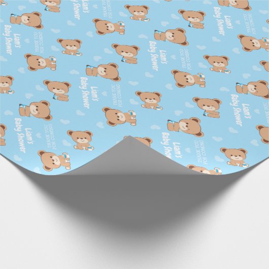 Baby shower-omlooppapier met rol voor tulpen cadeaupapier (Hoek)