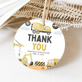 Baby Shower Onder Constructie Bedankjes Labels