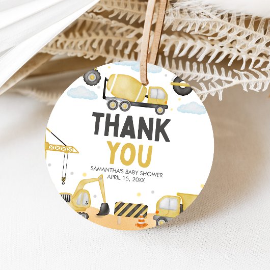 Baby Shower Onder Constructie Bedankjes Labels