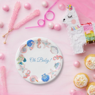Baby Shower Onder de Zee Papieren Bordje