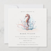 Baby shower onderwater zeewier bedankkaart (Voorkant)