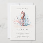 Baby shower onderwater zeewier bedankkaart (Voorkant)