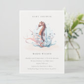 Baby shower onderwater zeewier bedankkaart (Staand voorkant)