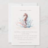 Baby shower onderwater zeewier bedankkaart (Voorkant)