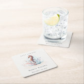 Baby shower onderwater zeewier kartonnen onderzetters (Insitu)