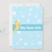 Baby shower onderwaterthema Kawaii Invite Kaart (Achterkant)
