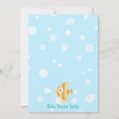 Baby shower onderwaterthema Kawaii Invite Kaart (Achterkant)