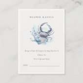 Baby shower onderzeese krabben Koraal Diaper Raffl Informatiekaartje (Voorkant)
