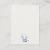 Baby shower onderzeese krabben voor pasta informatiekaartje (Achterkant)