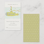 Baby shower onderzeese onderzeeër informatiekaartje (Voorkant / Achterkant)